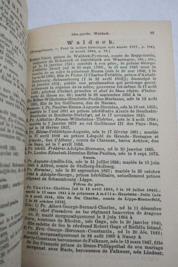 Almanach de Gotha 1884 Annuaire généalogique, diplomatique et statistique... – Image 8