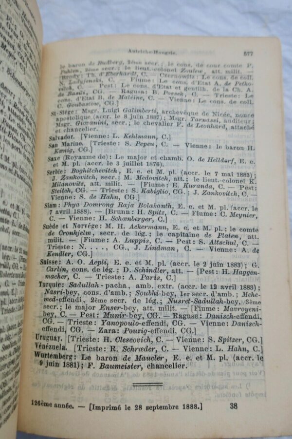 Almanach de Gotha 1889. Annuaire généalogique, diplomatique et statistique... – Image 4