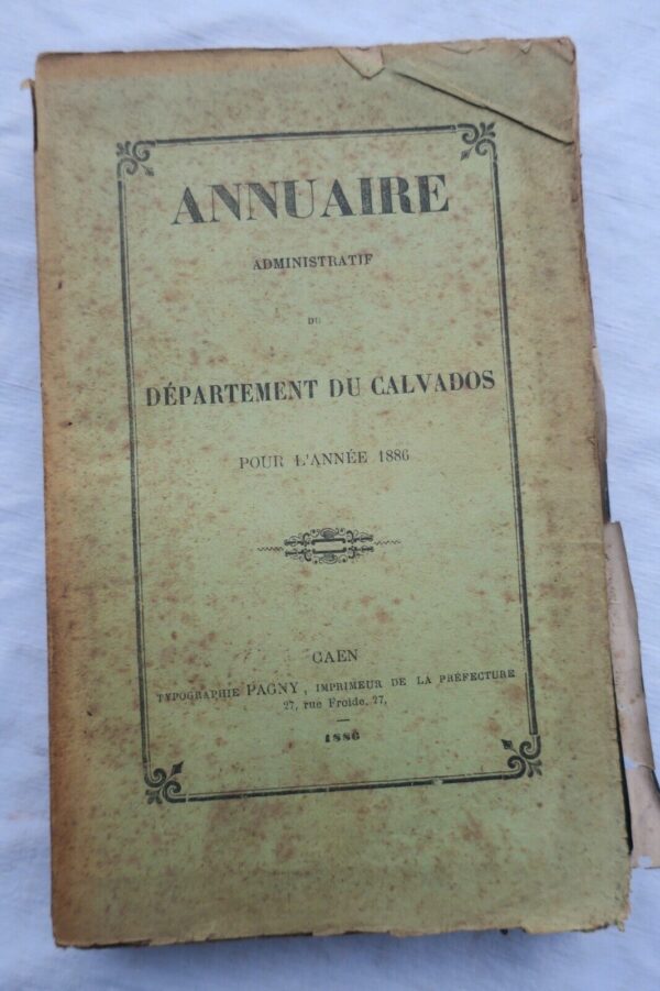 Annuaire administratif du département du Calvados 1886