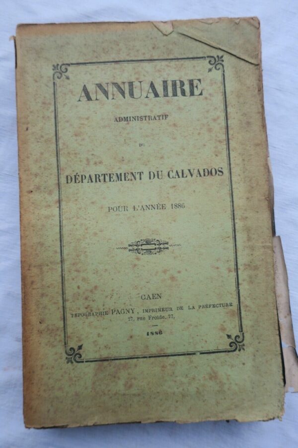 Annuaire administratif du département du Calvados 1886