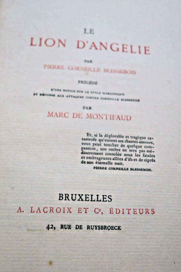 BLESSEBOIS - Marc de MONTIFAUD Le Lion d'Angelie – Image 3