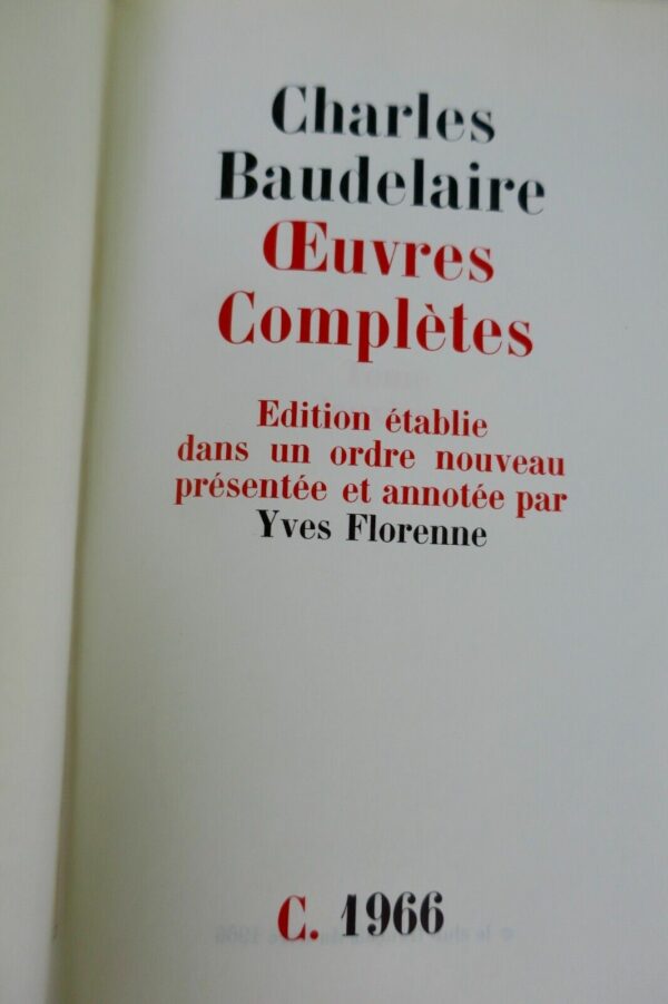 Baudelaire  Oeuvres complètes  1966 – Image 5