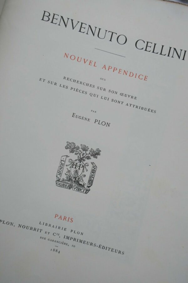 Benvenuto Cellini, Orfèvre, Médailleur, Sculpteur. Recherches sur son oeuvre – Image 7