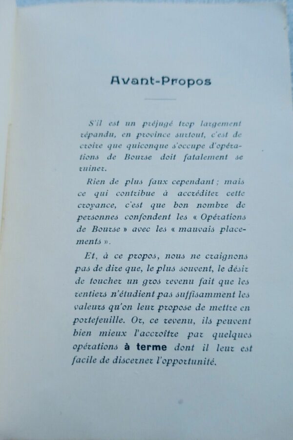 Bourse manuel pratique des opérations de bourse 1907 – Image 8