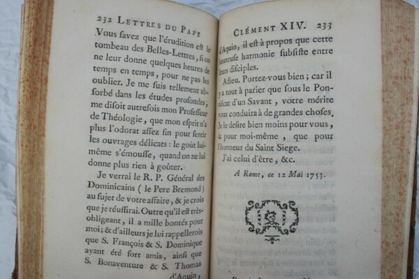 CARACCIOLI Lettres interessantes du Pape Clement XIV 1776 – Image 7