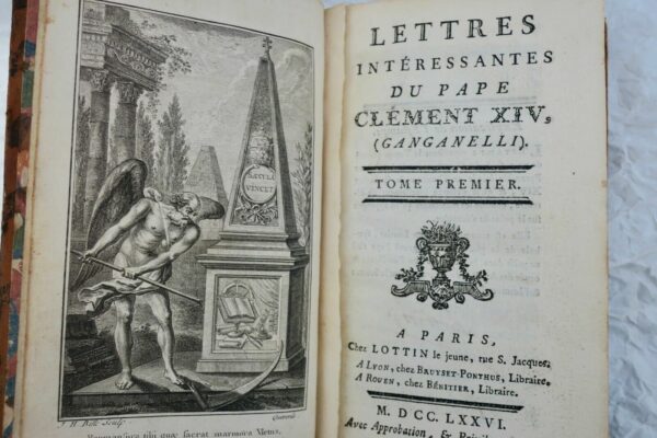 CARACCIOLI Lettres interessantes du Pape Clement XIV 1776