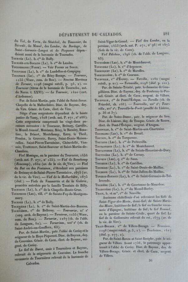 Calvados Dictionnaire topographique du département du Calvados,1883 – Image 3