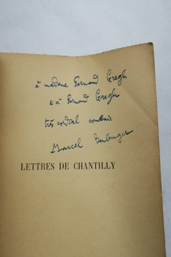 Chantilly lettres de chantilly 1907