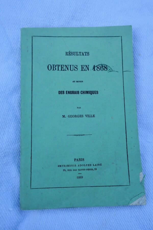 Engrais  Résultats obtenus en 1868 au moyen des engrais chimiques