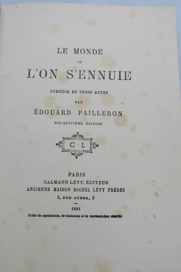 Ennui Pailleron Le monde ou l'on s'ennuie 1881 – Image 7