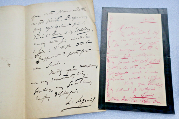 Ernest Legouvé Écrivain français lettres autographes manuscrites – Image 4