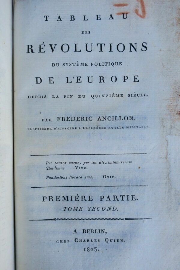 Europe ANCILLON  Tableau des Révolutions du Système politique de l'Europe 1803 – Image 7