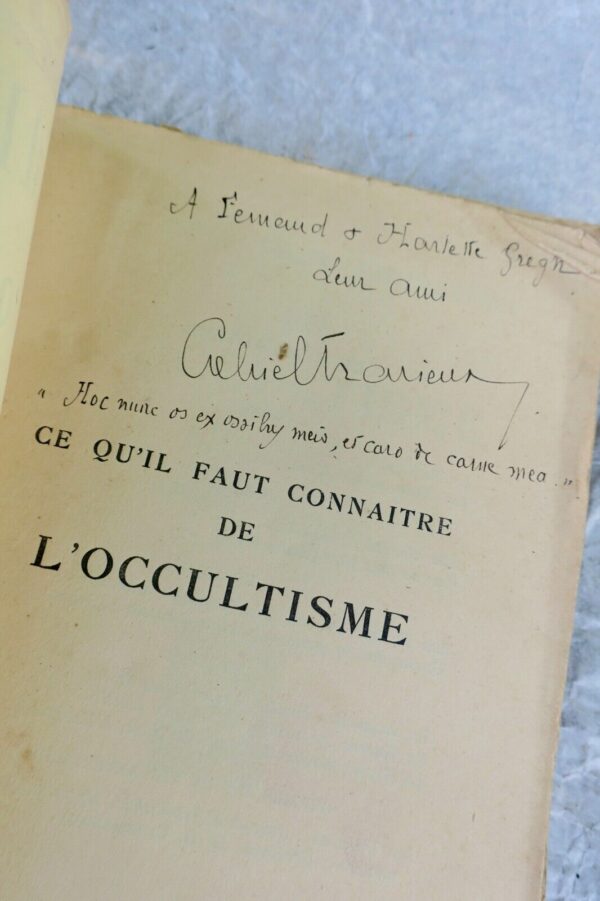 GABRIEL TRARIEUX CE QU'IL FAUT CONNAÎTRE DE L'OCCULTISME + dédicace – Image 6