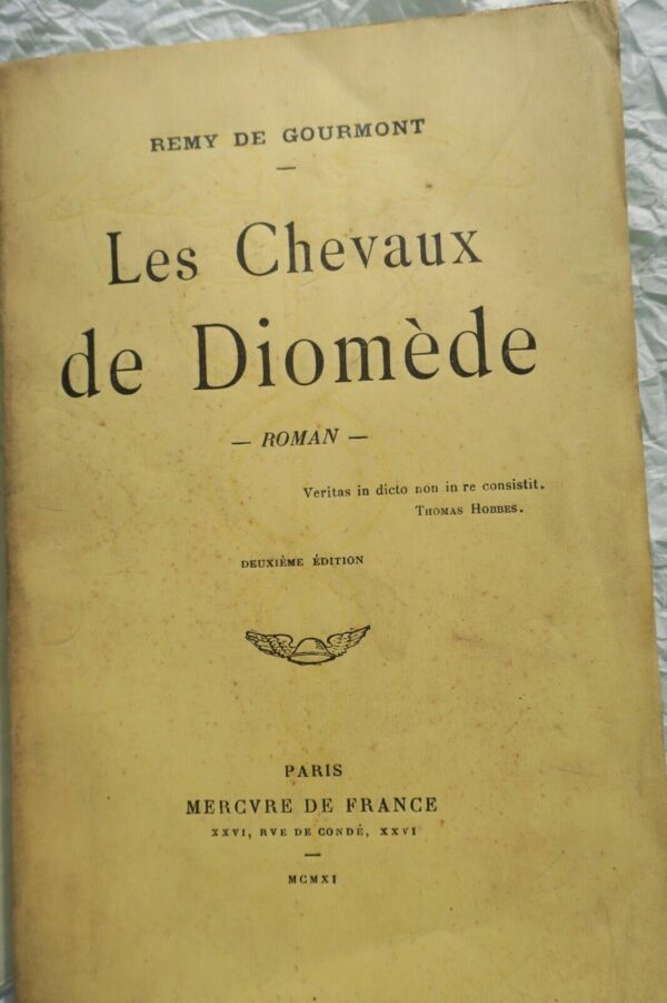 Gourmont Remy de Les chevaux de Diomède 1911