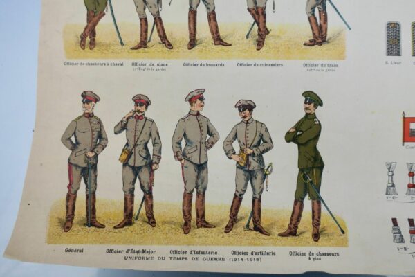 Gravure sur acier ARMEE ALLEMANDE vers 1915 61 x 46 cm – Image 7