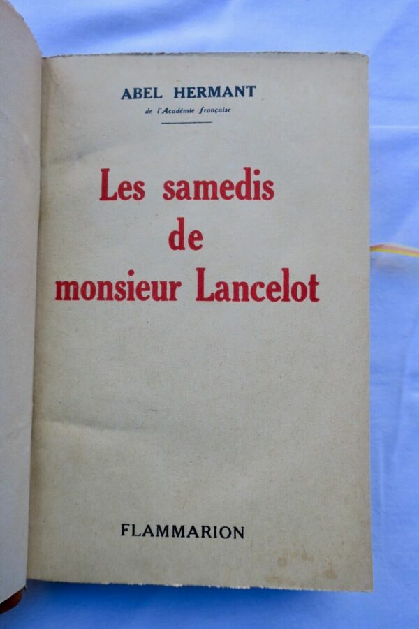 HERMANT  LES SAMEDIS DE MONSIEUR LANCELOT – Image 3