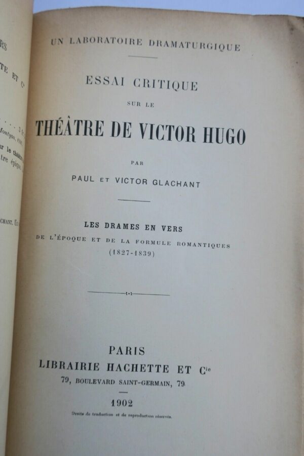 HUGO ESSAI CRITIQUE SUR LE THEATRE DE VICTOR HUGO, LES DRAMES EN VERS – Image 8