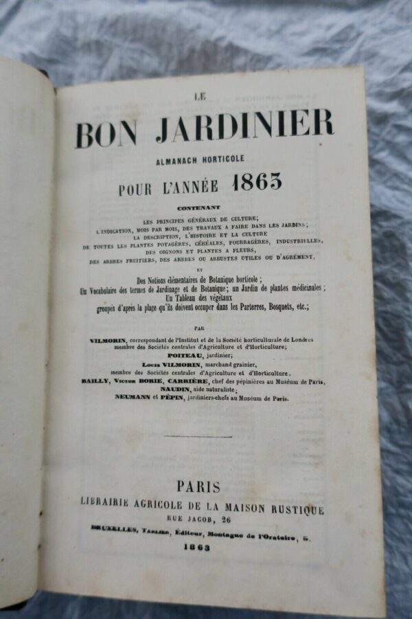 JARDIN bon jardinier. Almanach agricole pour l'année 1863 – Image 3