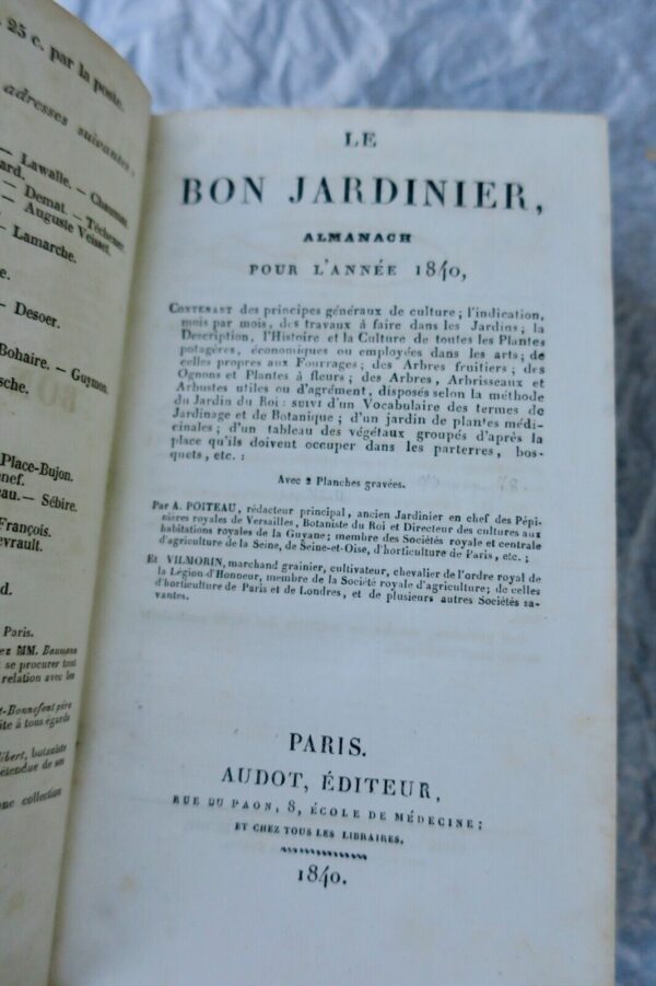 JARDIN  le bon jardinier 1840 – Image 8