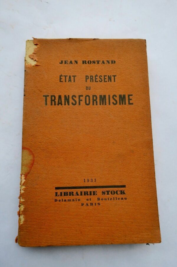 Jean Rostand - Etat présent du transformisme  + dédicace – Image 3