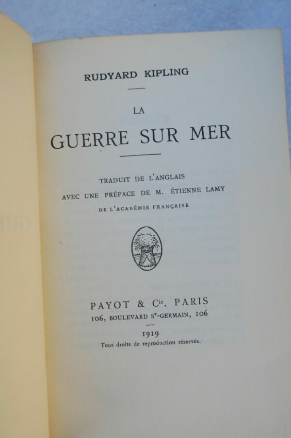 KIPLING Rudyard LA GUERRE SUR MER. 1919 EO – Image 4