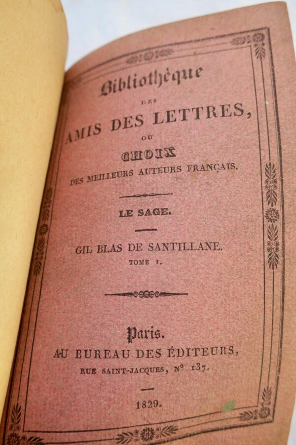 Le Sage Histoire de Gil Blas de Santillane MINI 1829 – Image 4