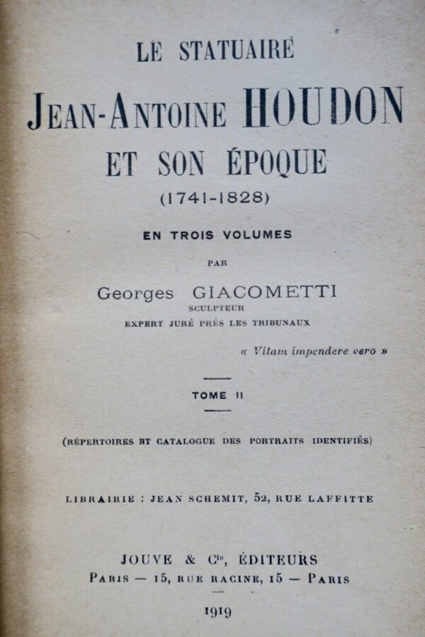 Le Statuaire Jean-Antoine Houdon et son époque 3/3