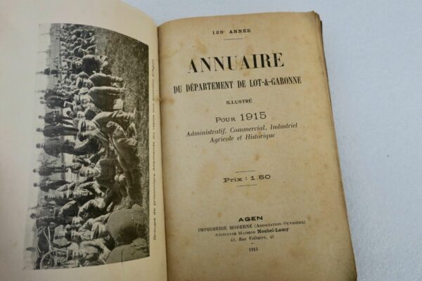 Lot & Garonne ANNUAIRE ILLUSTRE DU LOT-&-GARONNE POUR 1915 – Image 6