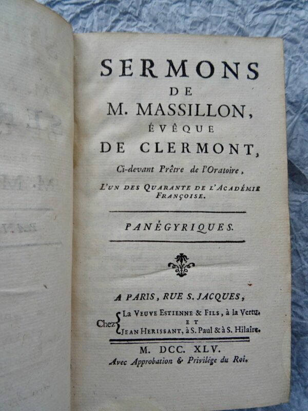 MASSILLON Sermons de M. Massillon 1745 – Image 4