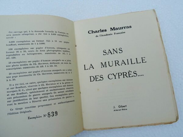 MAURRAS CHARLES SANS LA MURAILLE DES CYPRES – Image 8