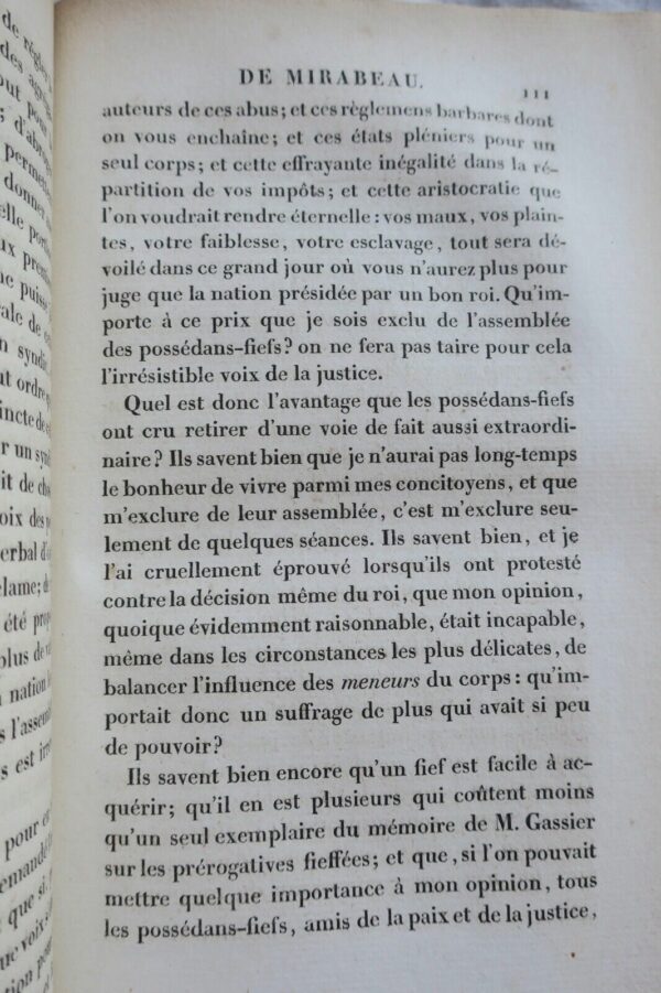 MIRABEAU - Discours et Opinions de Mirabeau précédés d'une Notice.. 1820 – Image 7