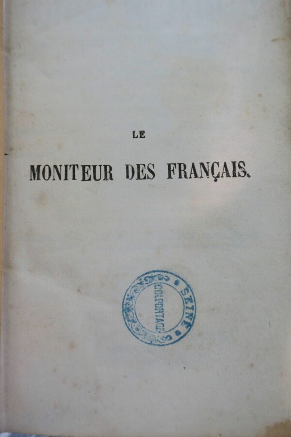 MONITEUR DES FRANCAIS OU EXPLICATION DES LOIS CIVILES et commerciales 1869 – Image 3