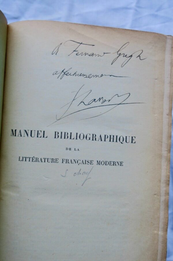 Manuel Bibliographique de la Littérature Française Moderne + dédicace – Image 3