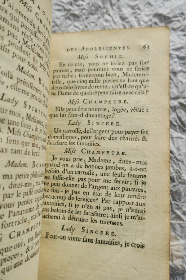 Marie LEPRINCE de Beaumont Magasin des adolescentes ou dialogues..1761 – Image 5