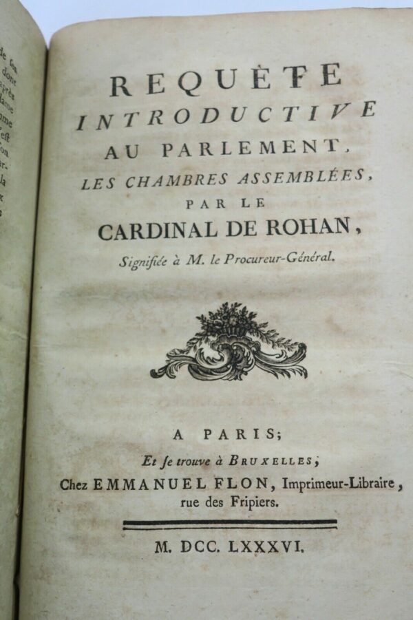 Mémoire pour de Rohan, cardinal 1786 affaire du Collier de la Reine – Image 14