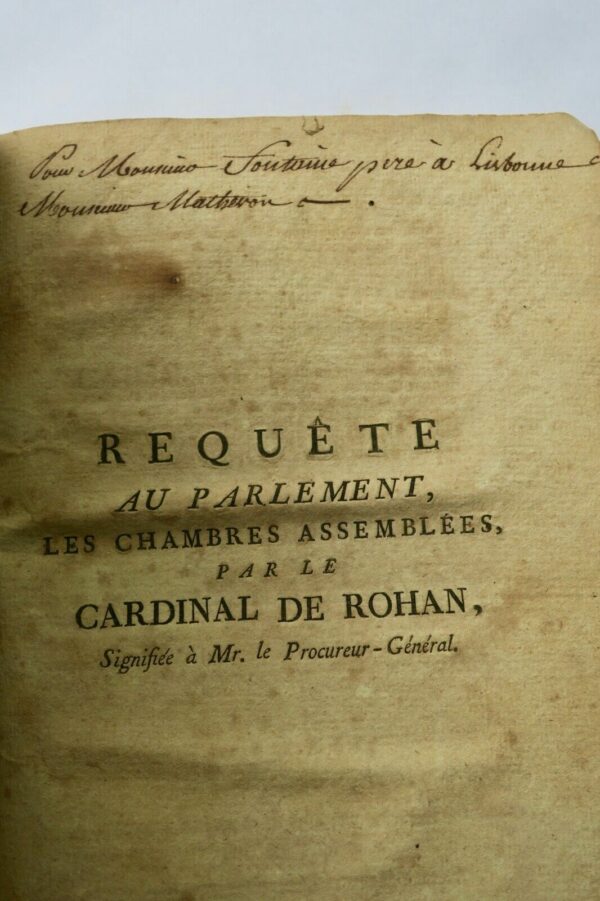 Mémoire pour de Rohan, cardinal 1786 affaire du Collier de la Reine – Image 15