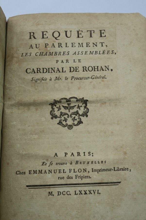 Mémoire pour de Rohan, cardinal 1786 affaire du Collier de la Reine – Image 16