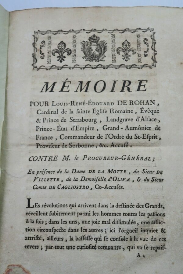 Mémoire pour de Rohan, cardinal 1786 affaire du Collier de la Reine – Image 5