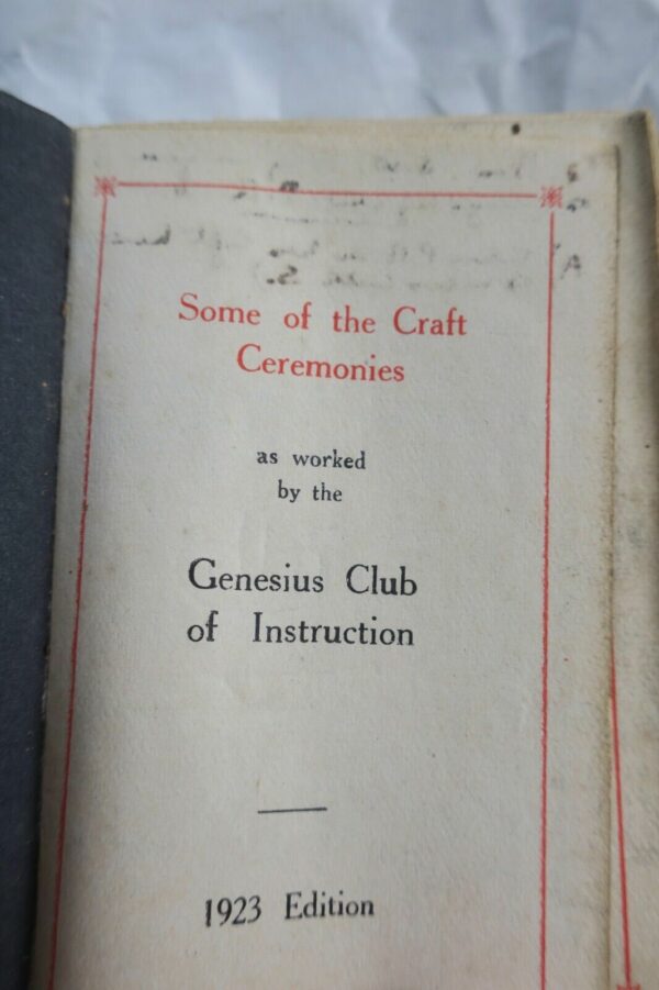 Mini Freemasson some of the craft ceremonies as worked by the genesius club 1923 – Image 4