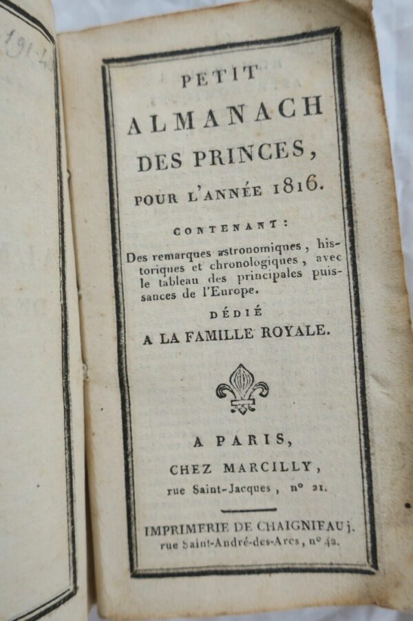 Mini Petit almanach des princes 1816 – Image 4