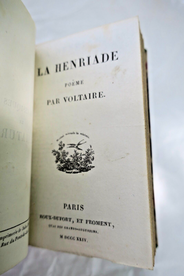 Mini VOLTAIRE LA HENRIADE, poëme 1824 miniature 60 x 95 mm. – Image 3