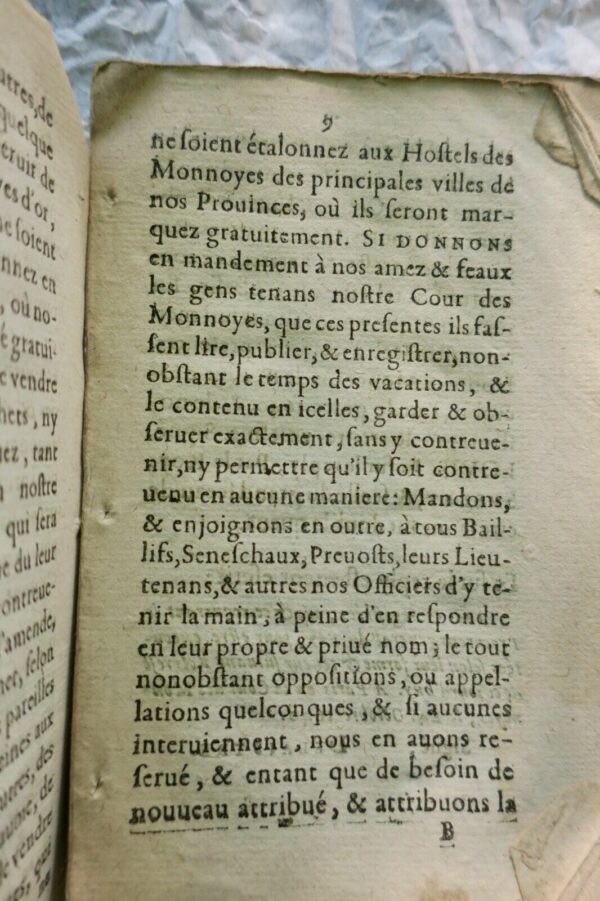 Monnaie déclaration du Roy portant sur les monnoyes d'Argent 1640 – Image 9