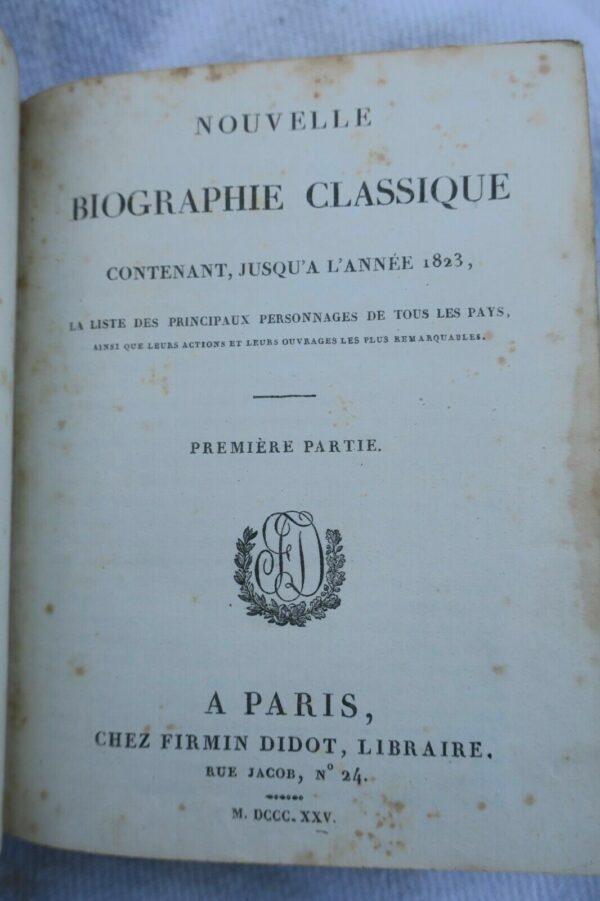 Nouvelle Biographie Classique, contenant Jusqu'a L'Anne 1823 – Image 7