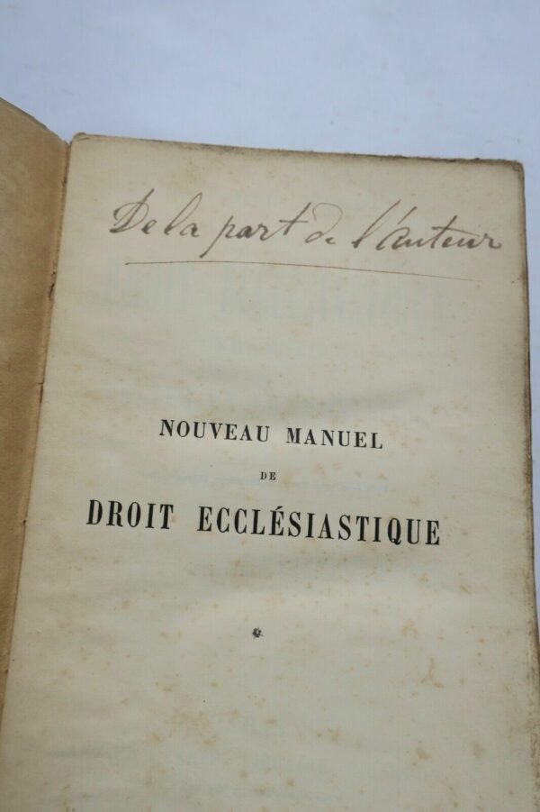 Ollivier Émile Nouveau manuel de droit ecclésiastique français 1886 – Image 3