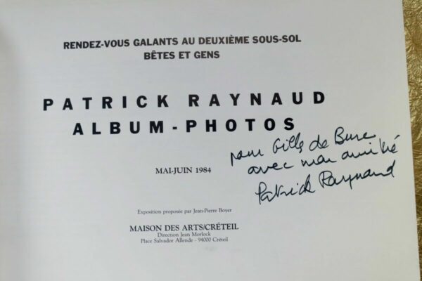 PATRICK RAYNAUD ALBUM – PHOTOS, dédicacé – Image 7