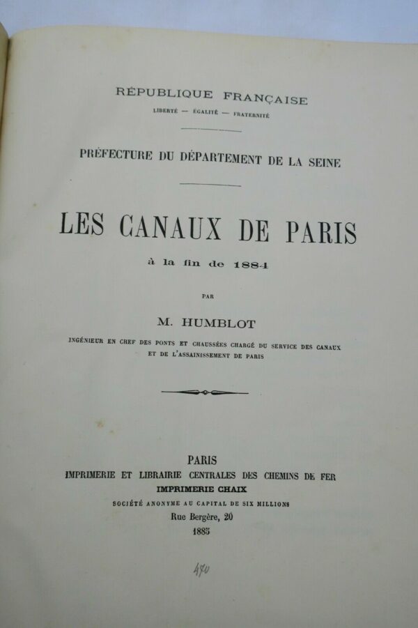 Paris Canaux de Paris à la fin de 1884 – Image 5