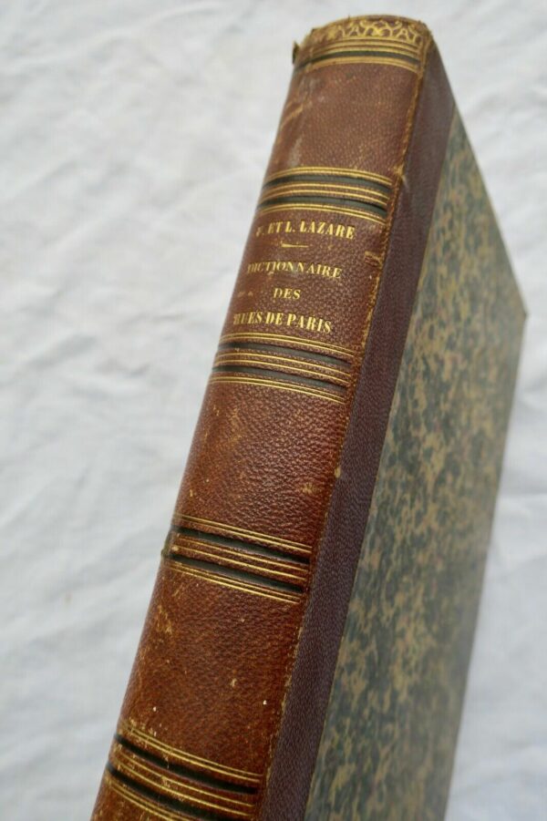 Paris Dictionnaire administratif et historique des rues de Paris 1844