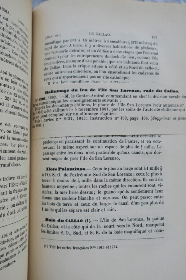 Pérou instructions nautiques sur la cote du Pérou 1872 – Image 5