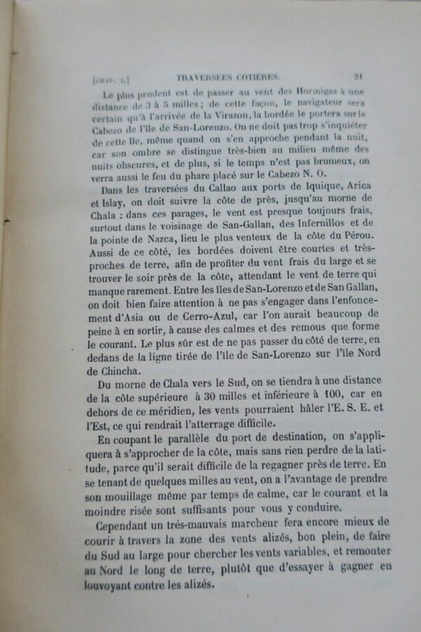 Pérou instructions nautiques sur la cote du Pérou 1872 – Image 8