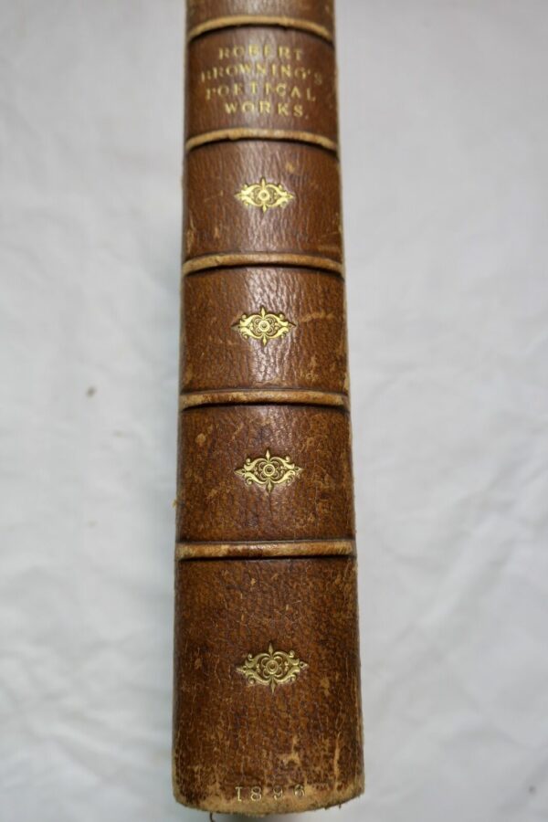 Poetical Works of Robert Browning 1896 binding Bumpus – Image 13